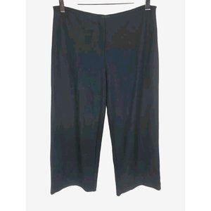 EILEEN FISHER Womens Capri Wide Leg Pant Petti Size PL Black Mid Rise Zip Up 74P
